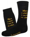 Luthersocken englisch schwarz/gold