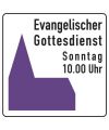 Hinweisschild Gottesdienst