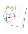 Postkarte - HERZLICHE Grüße