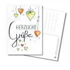 Postkarte - HERZLICHE Grüße