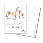Postkarte - herzlichen GLÜCKWUNSCH